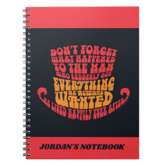 Willy Wonka Hat Typography Anteckningsbok