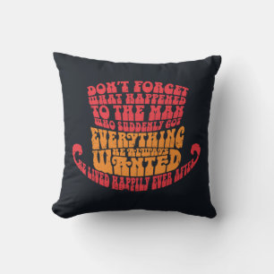 Willy Wonka Hat Typography Kudde