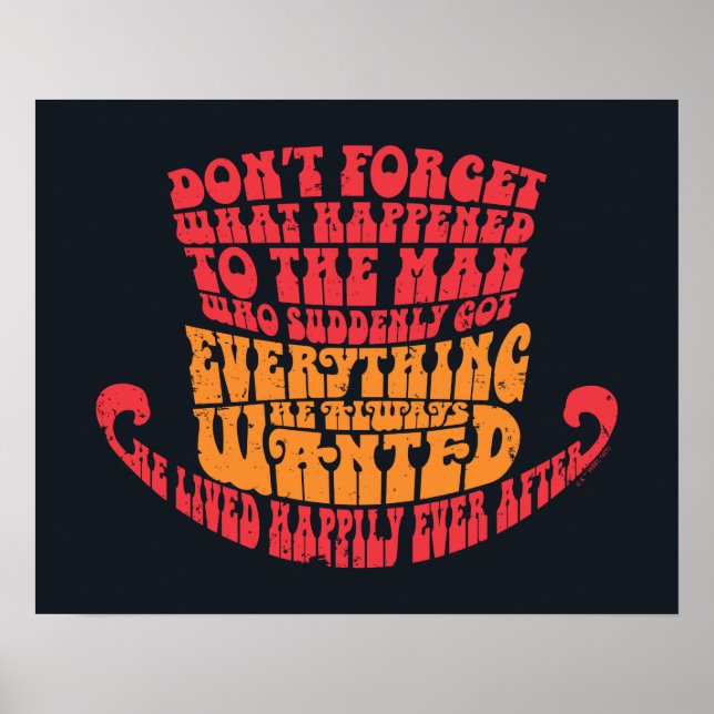 Willy Wonka Hat Typography Poster (Framsidan)