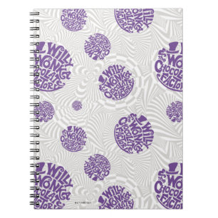 Willy Wonka Logotyp Psychedelic Graphic Anteckningsbok