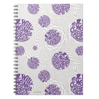 Willy Wonka Logotyp Psychedelic Graphic Anteckningsbok