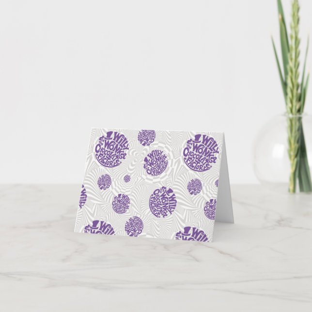 Willy Wonka Logotyp Psychedelic Graphic Anteckningskort (Framsida)