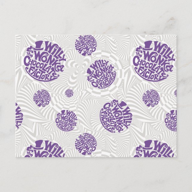Willy Wonka Logotyp Psychedelic Graphic Vykort (Framsida)