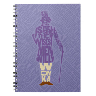 Willy Wonka Quote Silhouette Anteckningsbok