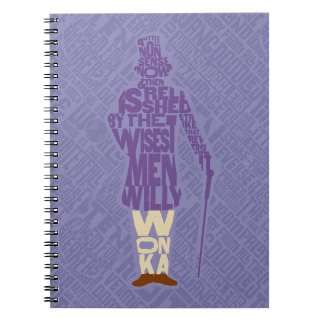 Willy Wonka Quote Silhouette Anteckningsbok (Framsidan)