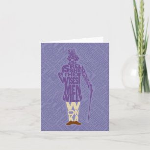 Willy Wonka Quote Silhouette Anteckningskort