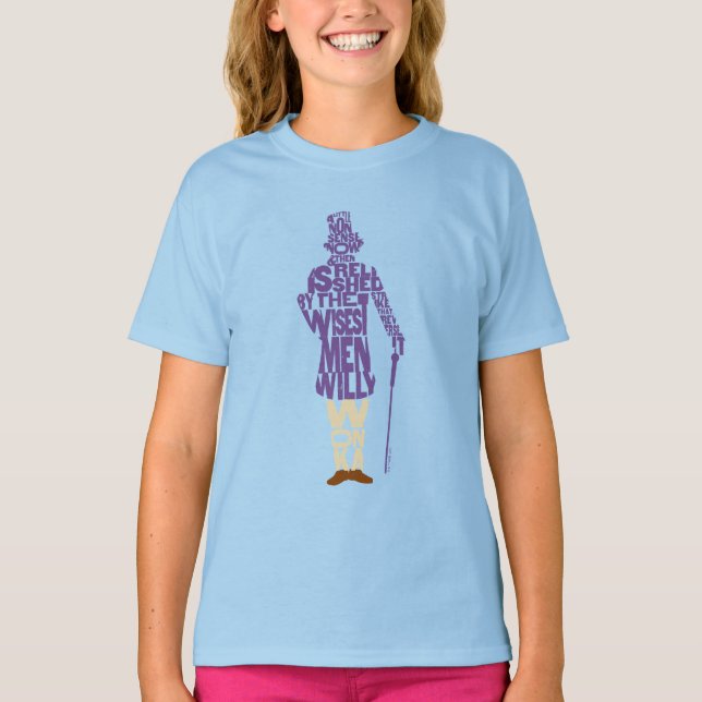 Willy Wonka Quote Silhouette T Shirt (Framsida)
