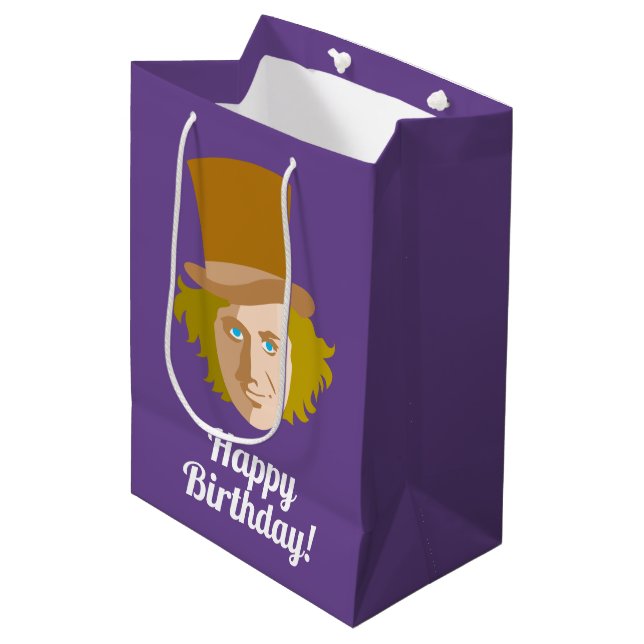 Willy Wonka Stenciled Ansikte Graphic (Framsidan Vinklad)