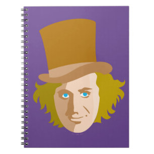 Willy Wonka Stenciled Ansikte Graphic Anteckningsbok
