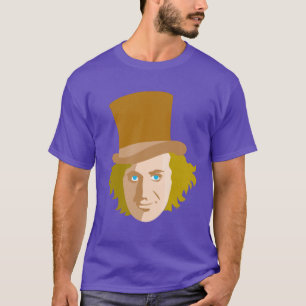 Willy Wonka Stenciled Ansikte Graphic T Shirt