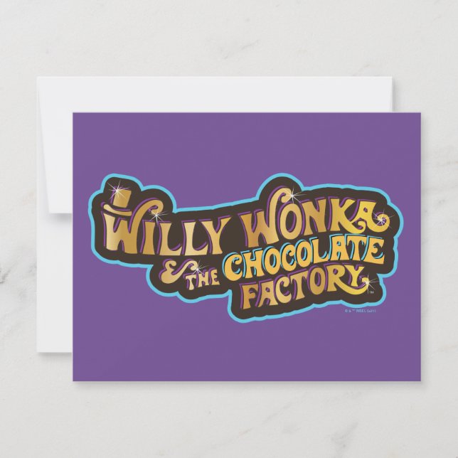 Willy Wonka & the Chocolate Factory-logotyp Anteckningskort (Framsida)
