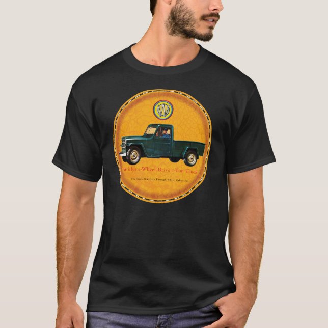 Willys 1 ton lastbil t-shirt (Framsida)