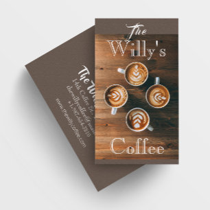 Willy's Coffee Shop Affärskort Visitkort