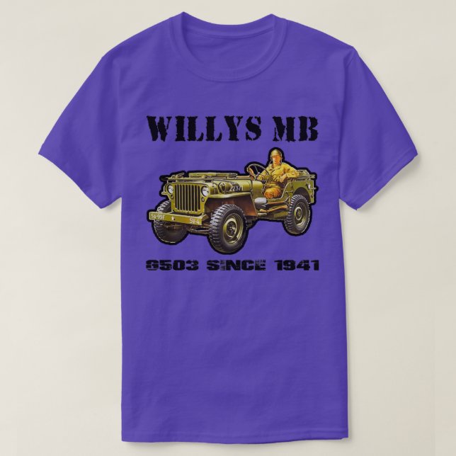 Willys MB G503 Military Off Road WW2 (2)  T Shirt (Design framsida)