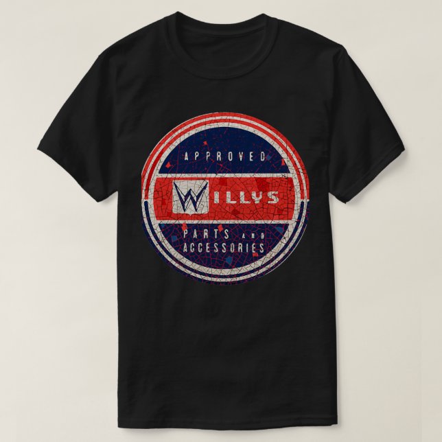Willys part and Service T Shirt (Design framsida)