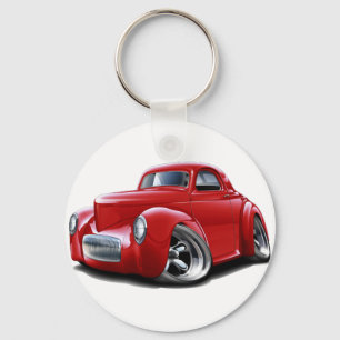 Willys röd bil 1941 nyckelring