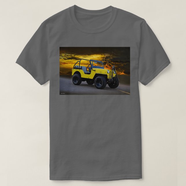 Willys Vintage OffRoad Fordon T Shirt (Design framsida)