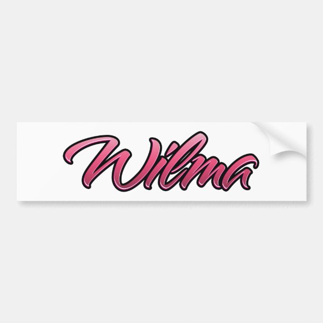Wilma bleknar rosa dekaler klistermärken (Framsidan)