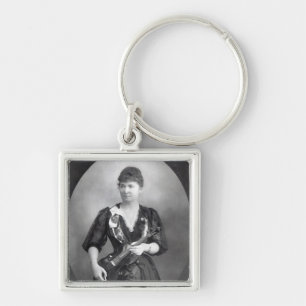 Wilma Norma Neruda, dam Halle Fyrkantig Silverfärgad Nyckelring