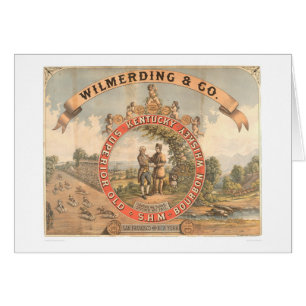 Wilmerding & för Co. Kentucky Whiskey (1855A) Hälsningskort