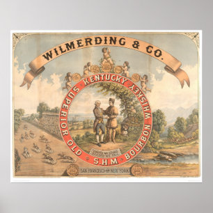 Wilmerding & för Co. Kentucky Whiskey (1855A) Poster