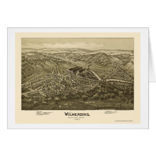 Wilmerding panorama- karta för PA - 1897 Hälsningskort