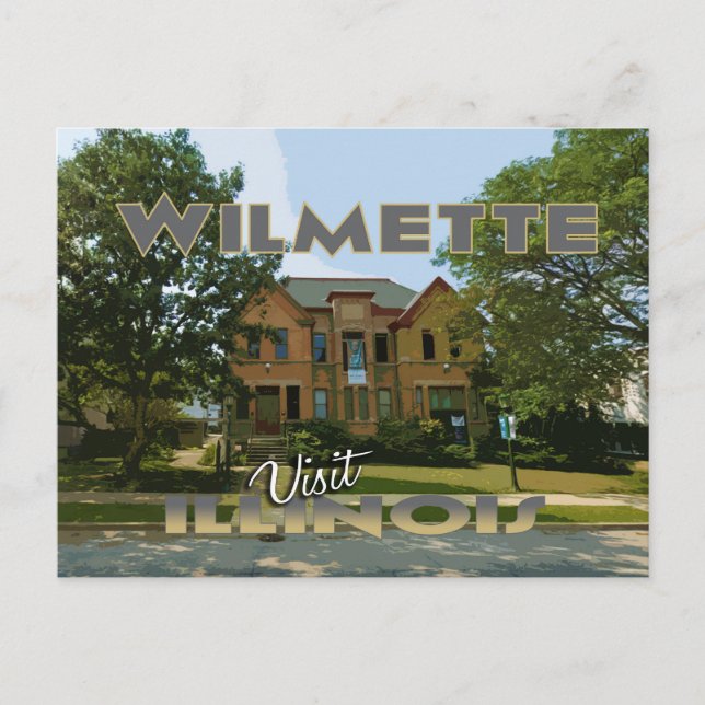 Wilmette, besök Illinois Vykort (Framsida)