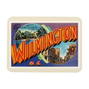 Wilmington #2 North Carolina NC vintageVykort Magnet