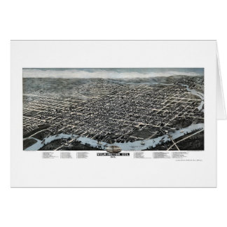 Wilmington DE Panorama- Kartlägga - 1874 Hälsningskort