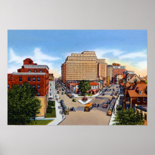 Wilmington Delaware Delaware och Washington St Poster