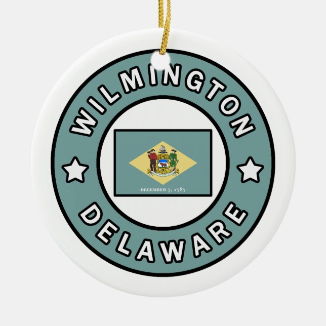 Wilmington Delaware Julgransprydnad Keramik (Framsidan)