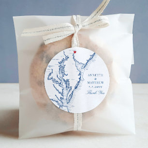 Wilmington Delaware Navy Wedding Favor Runt Klistermärke