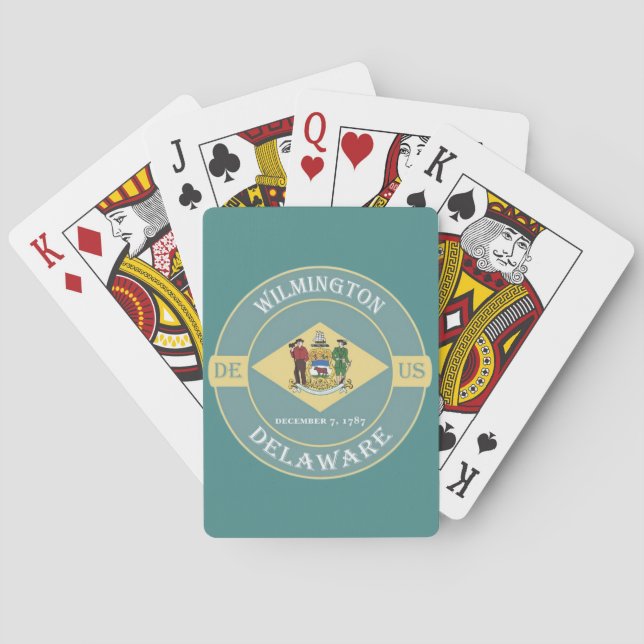 Wilmington Delaware Playing Cards Casinokort (Baksidan)