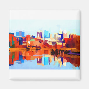 Wilmington Delaware Skyline av Jon Baran Magnet