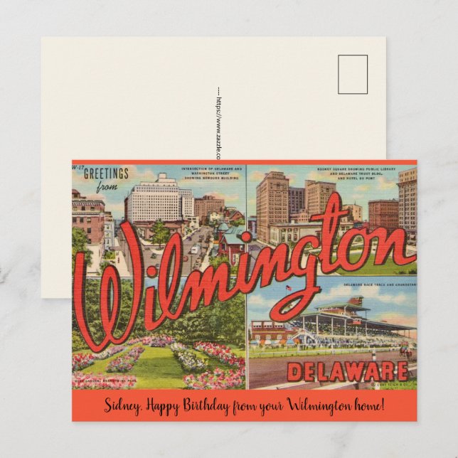 Wilmington Delaware Tillfälle Postkort Vykort (Fram/baksida)