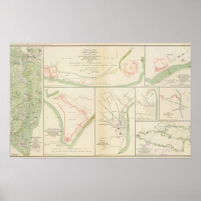 Wilmington, Ft Caswell, Smith's Island, Augusta Poster (Framsidan)