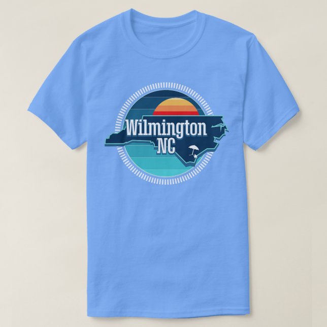 Wilmington NC BLUE T Shirt (Design framsida)