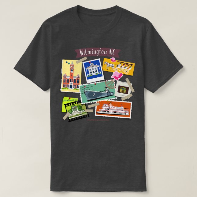 WILMINGTON NC Post Board T Shirt (Design framsida)