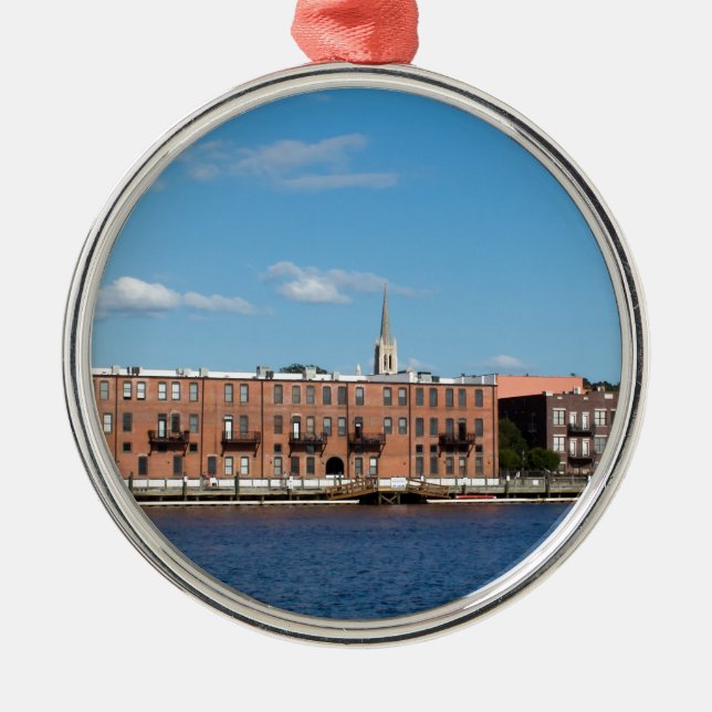 Wilmington NC Riverfront Julgransprydnad Metall (Framsidan)