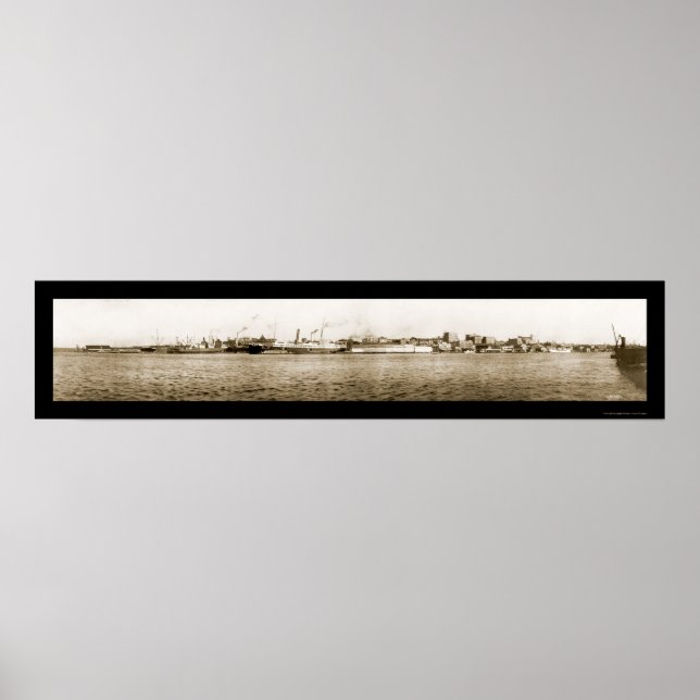 Wilmington NC Vatten Photo 1918 Poster (Framsidan)