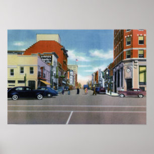 Wilmington North Carolina beklär gatan Poster