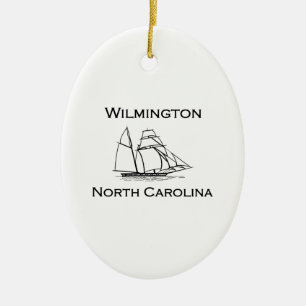 Wilmington North Carolina högväxt frakt Julgransprydnad Keramik