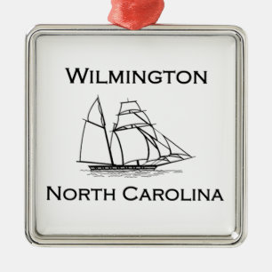Wilmington North Carolina högväxt frakt Julgransprydnad Metall