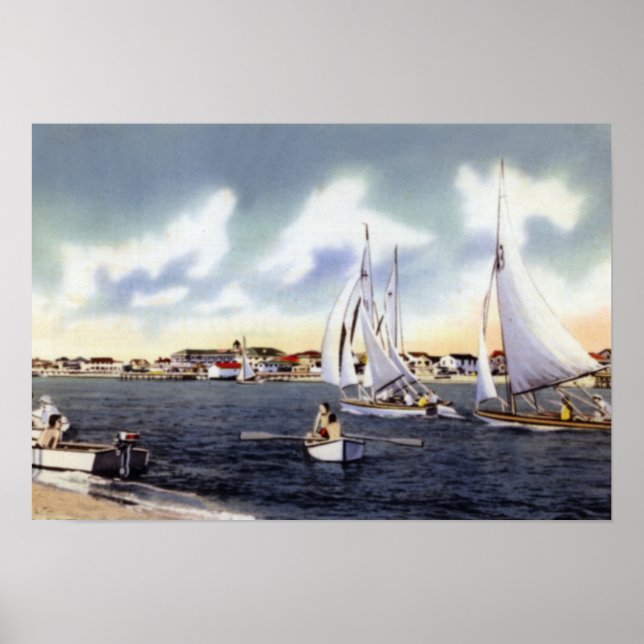 Wilmington North Carolina Sailing Poster (Framsidan)