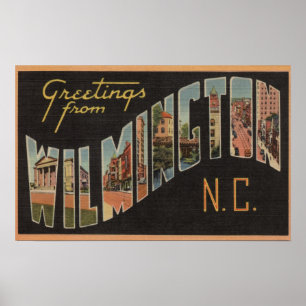 Wilmington North Carolina - stora brevplatser Poster