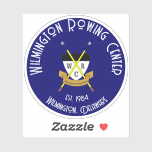 Wilmington Rwing Center Round Vinyl Sticker Blue Klistermärken