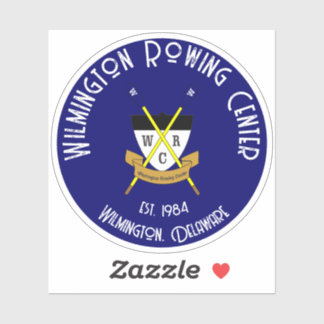 Wilmington Rwing Center Round Vinyl Sticker Blue Klistermärken