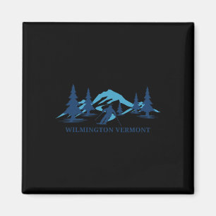 Wilmington Vermont skidort skidåkning skidåkare Magnet