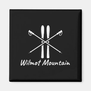 Wilmot Mountain Illinois Skida Skidstänger Vinter  Magnet