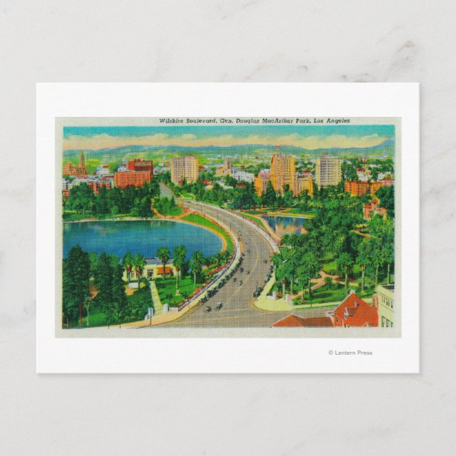 Wilshire Boulevard, Gen. Douglas MacArthur Vykort (Framsida)